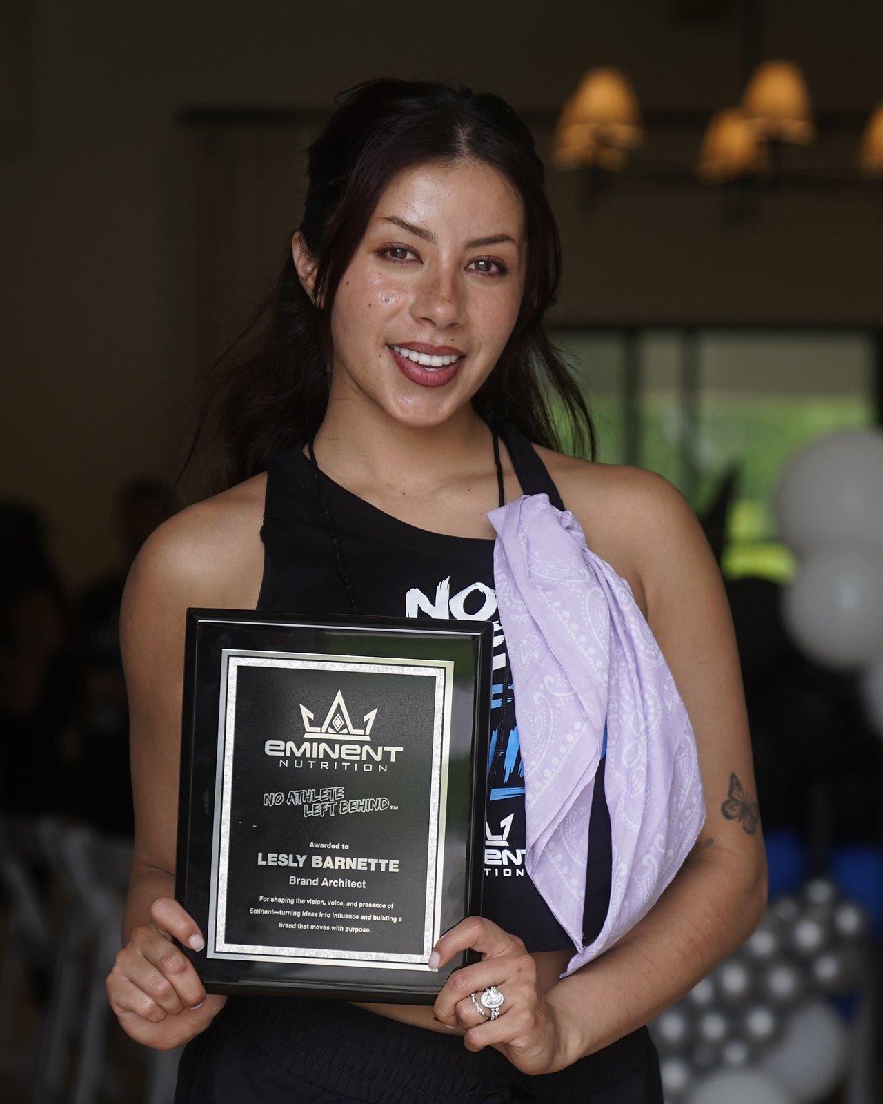 Holding the Eminent Nutrition Brand Architect plaque
